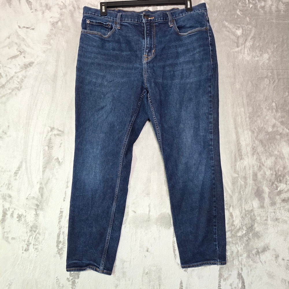 Old Navy Athletic Taper Built-In Flex Jeans Mens 38x30 Dark Wash Blue Denim